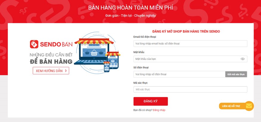 Bán hàng trên Sendo