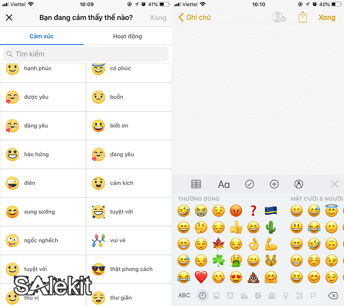 bieu tuong cam xuc tren status facebook