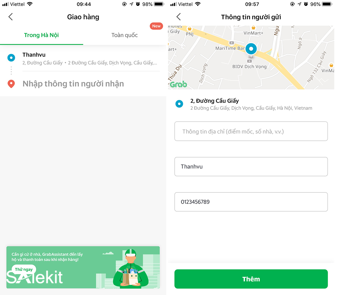 cach dat grab giao hang