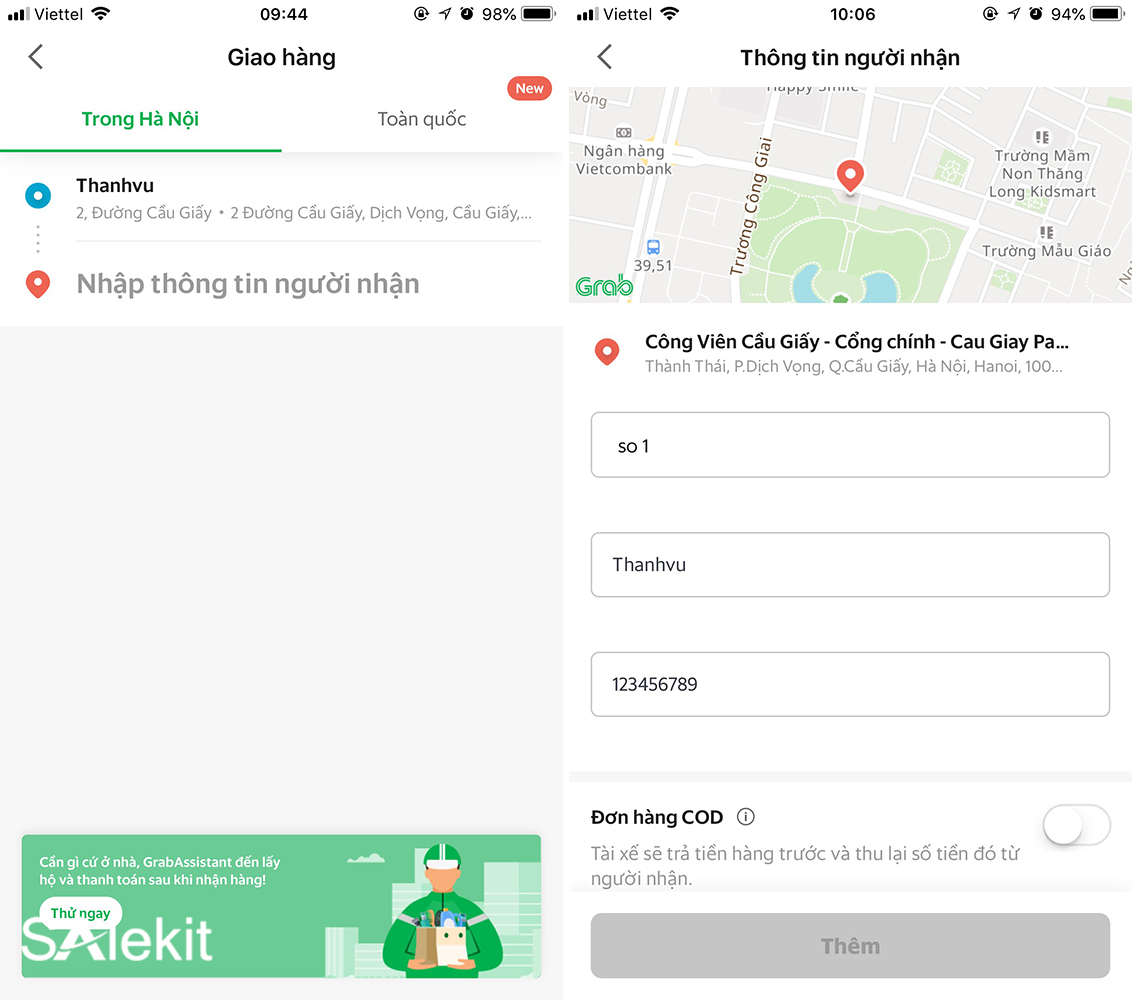 cach dat grab giao hang