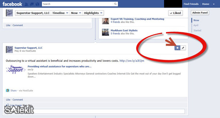 cach lam noi bat bai viet tren facebook