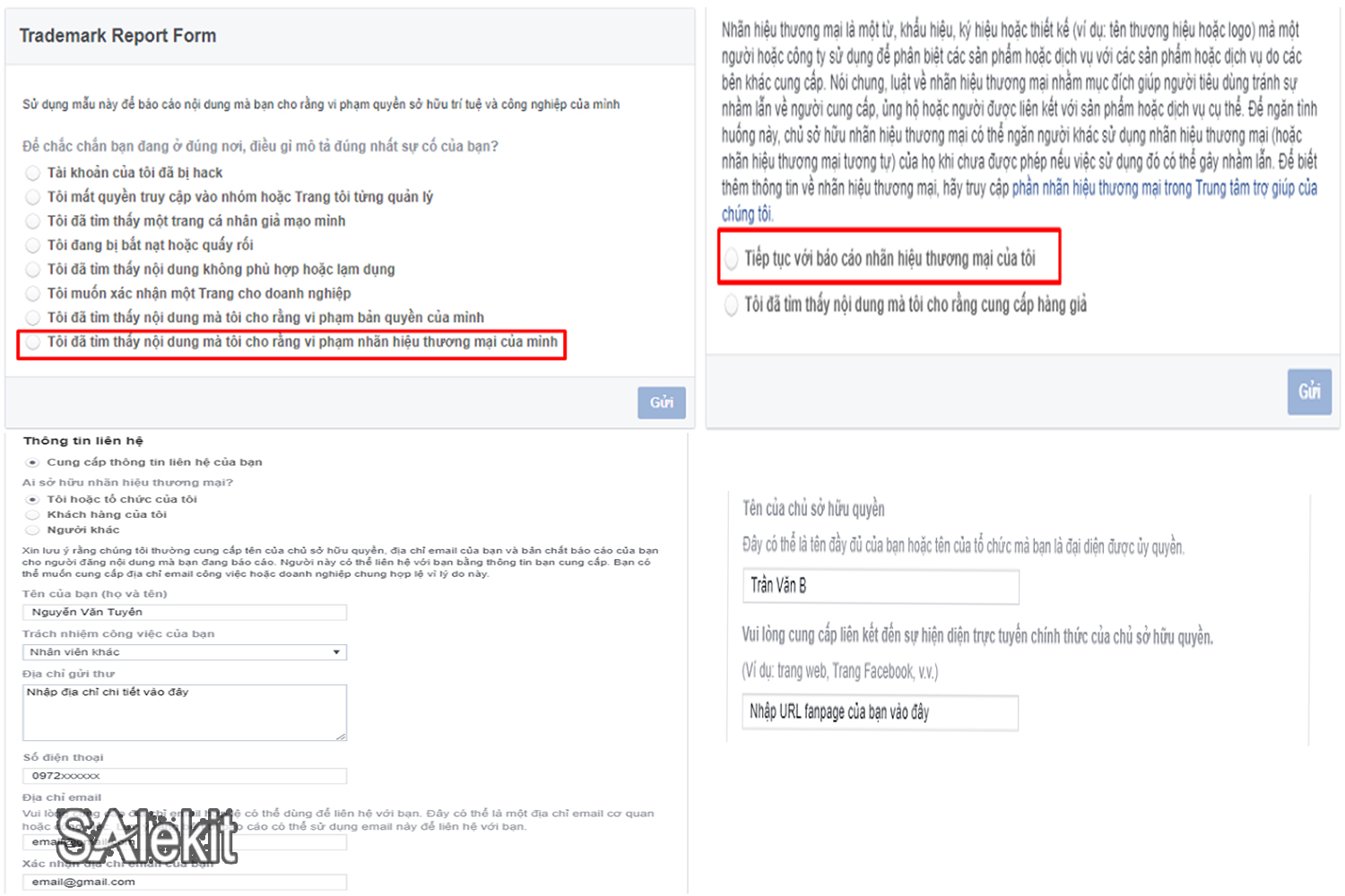 cach report fanpage facebook