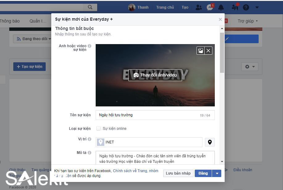 cach tao su kien tren facebook
