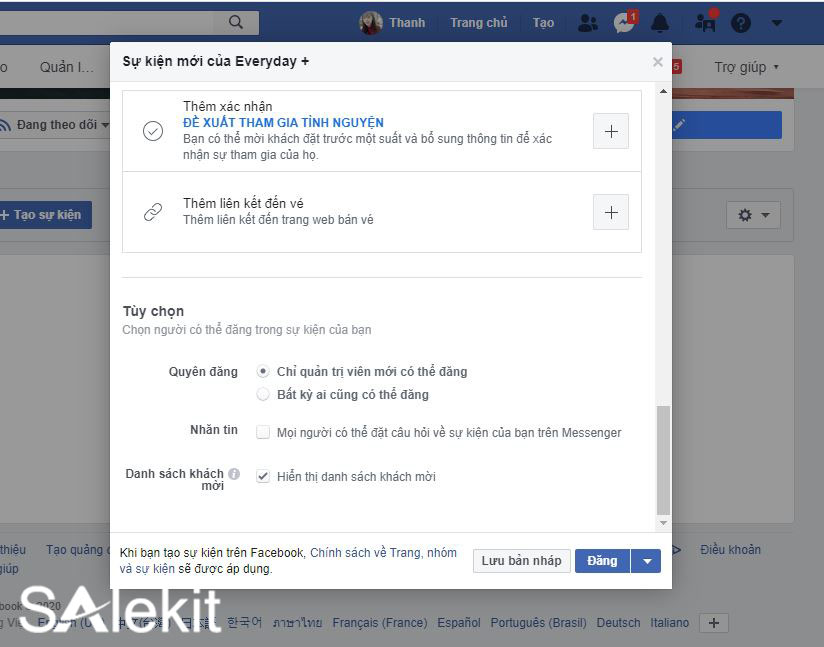 cach tao su kien tren facebook