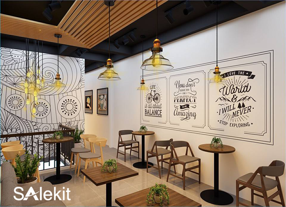 cach trang tri quan an vat nho