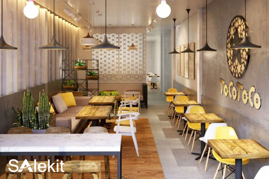 cach trang tri quan tra sua