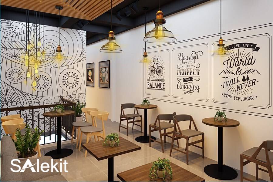 cach trang tri quan tra sua