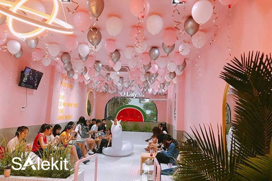 cach trang tri quan tra sua