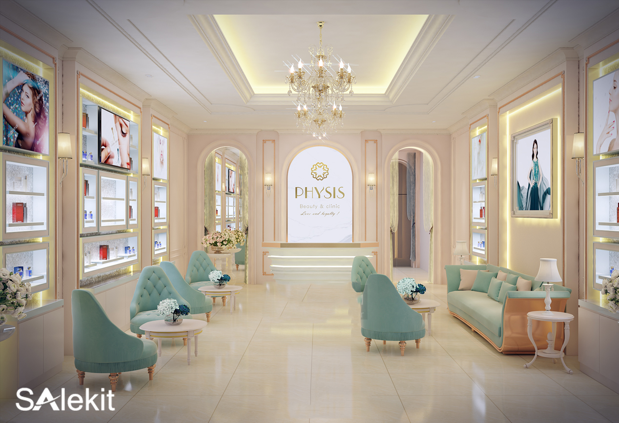 cach trang tri spa tai nha bang mau sac