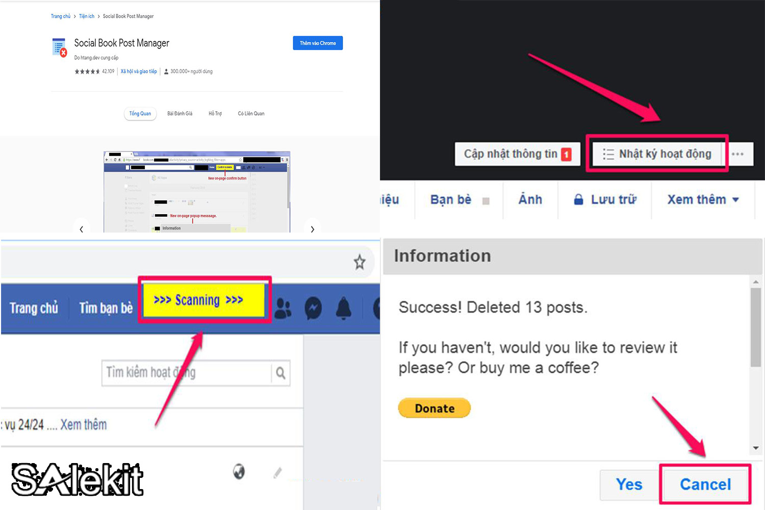 cach xoa cac bai viet tren facebook nhanh