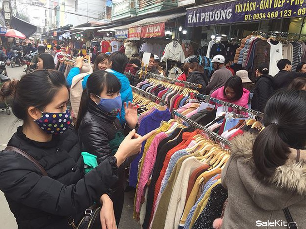 lấy h&agrave;ng ở chợ Ninh Hiệp