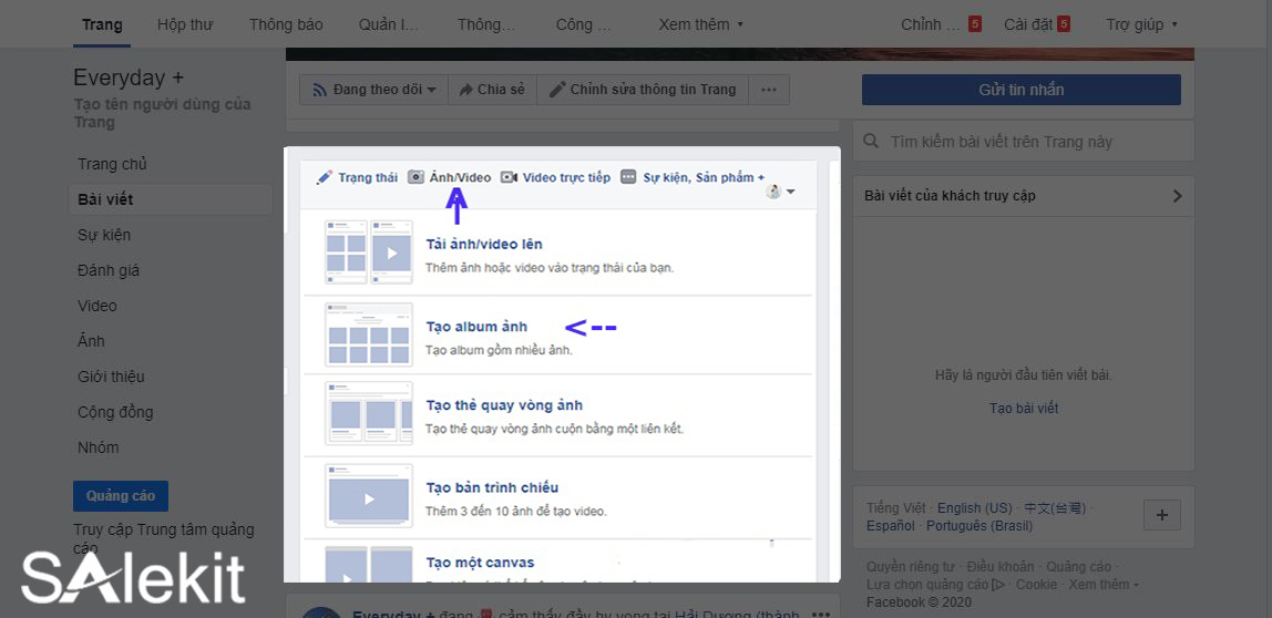 dang anh va video cung luc tren fanpage