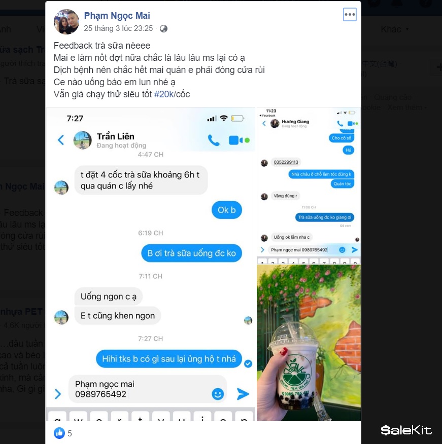 mở qu&aacute;n tr&agrave; sữa