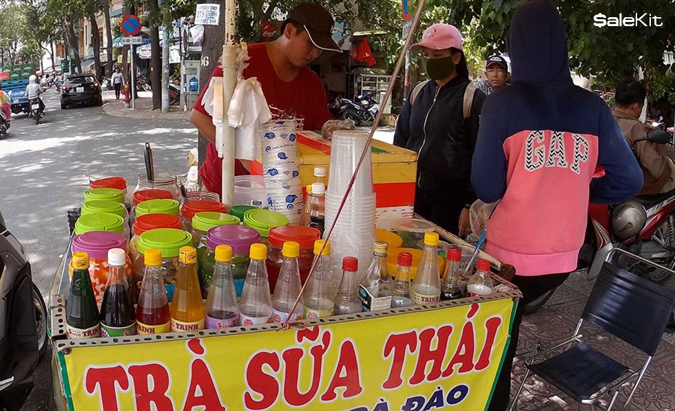 kinh doanh tr&agrave; sữa vỉa h&egrave;