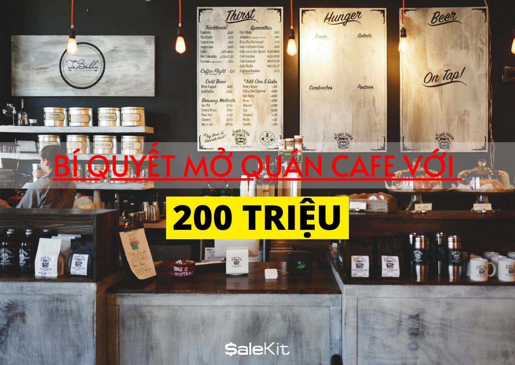 mở qu&aacute;n cafe 200 triệu