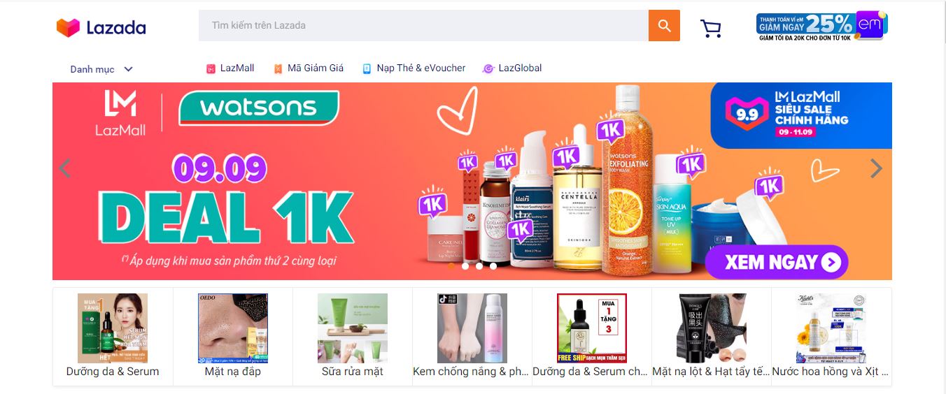 mua my pham tren lazada co dam bao khong