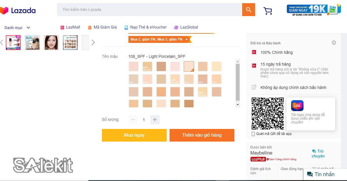 mua my pham tren lazada co dam bao khong