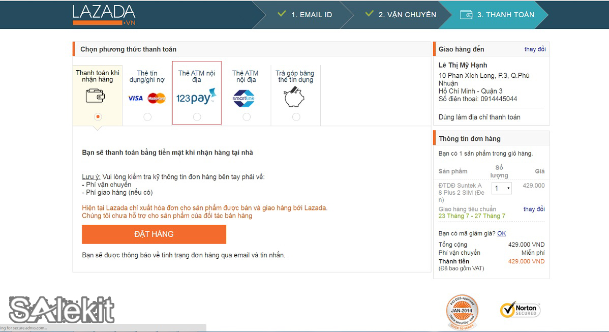 mua my pham tren lazada co dam bao khong
