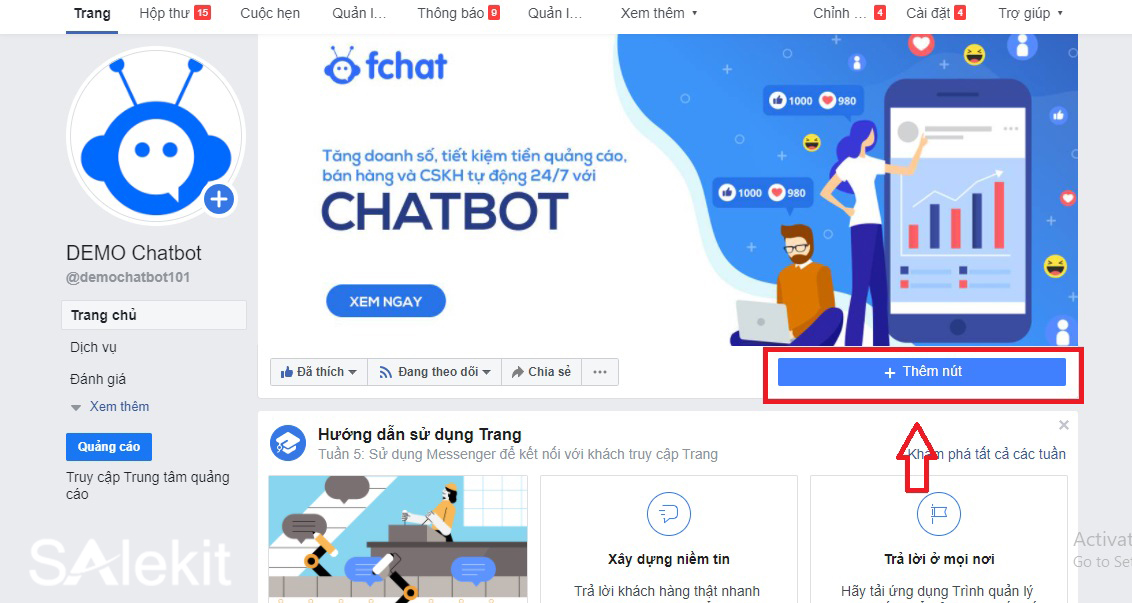 cach them nut tren fanpage