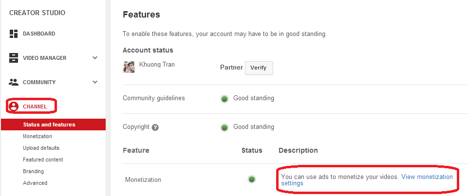 Kiếm tiền từ Youtube partner