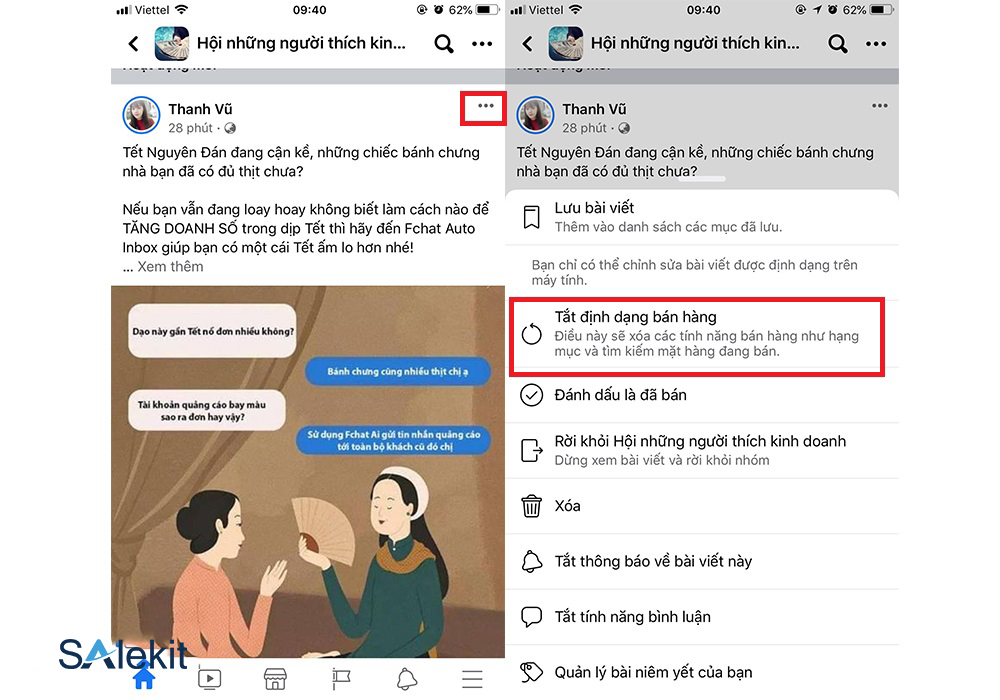 cach tat dinh dang ban hang tren facebook ca nhan