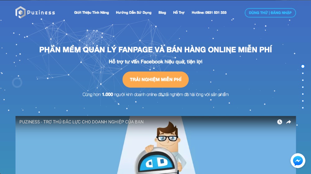 C&ocirc;ng cụ hỗ trợ b&aacute;n h&agrave;ng online tr&ecirc;n Facebook Chatbot Puziness