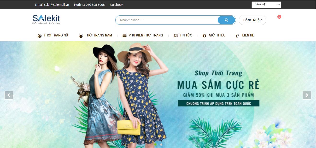 mẫu website b&aacute;n h&agrave;ng