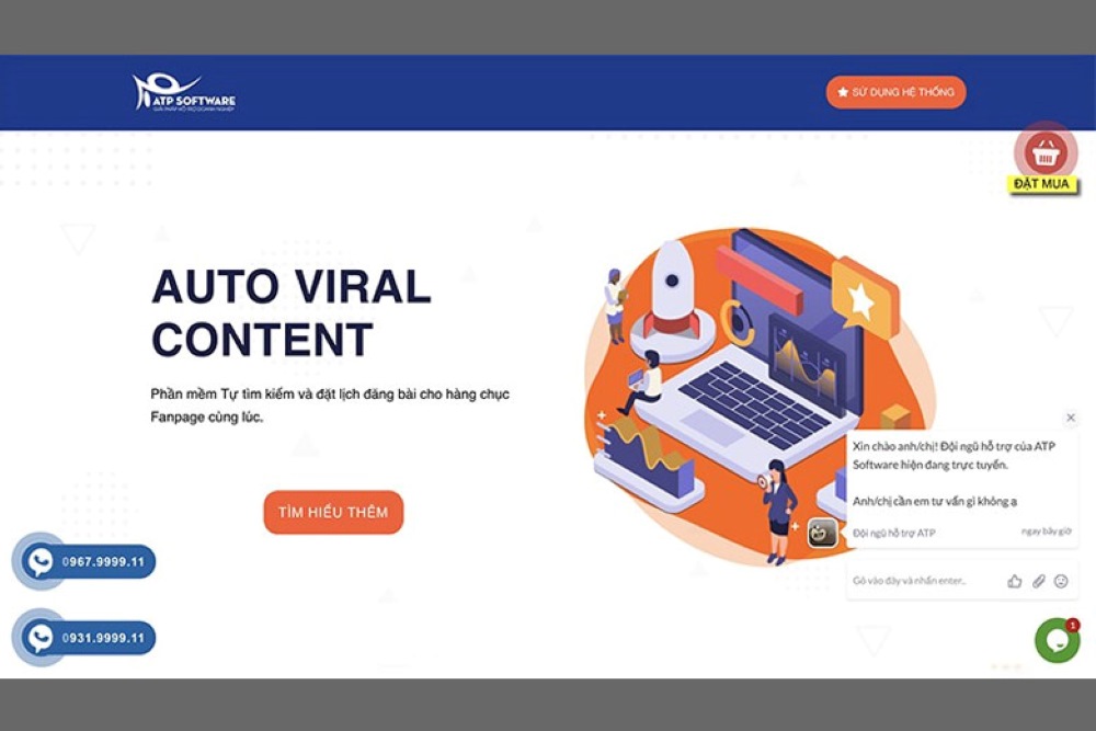 Phần mềm hỗ trợ b&aacute;n h&agrave;ng Facebook Auto Viral Content