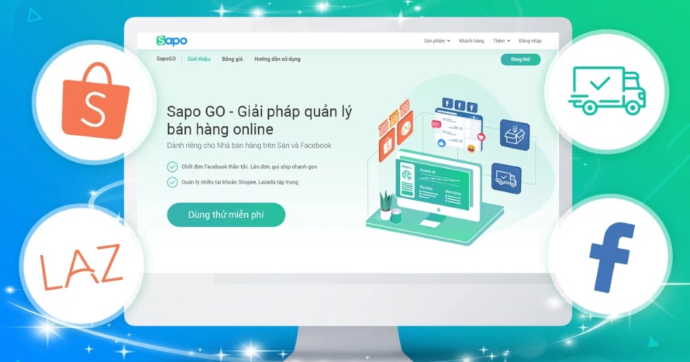 Phần mềm quản l&yacute; đơn h&agrave;ng Shopee Sapo Go 