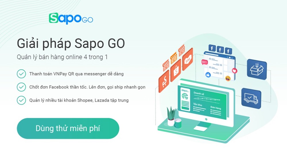 Sapo Go hỗ trợ b&aacute;n h&agrave;ng Shopee hiệu quả 