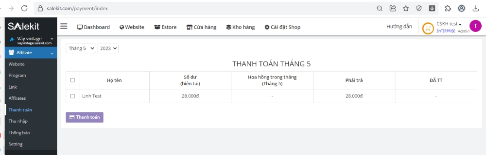 Theo d&otilde;i v&agrave; quản l&yacute; hoa hồng đại l&yacute; b&aacute;n h&agrave;ng đơn giản nhờ 24h7