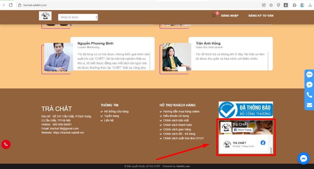 T&iacute;nh năng gắn fanpage v&agrave;o Website độc đ&aacute;o của 24h7